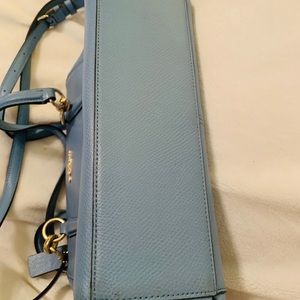 Coach genuine mini blue handbag. Gently used